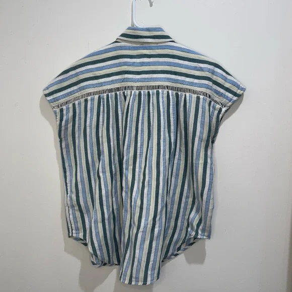 Anthropologie The Serena Surf Henley Blouse by Pilcro Size XS - Picture 6 of 7